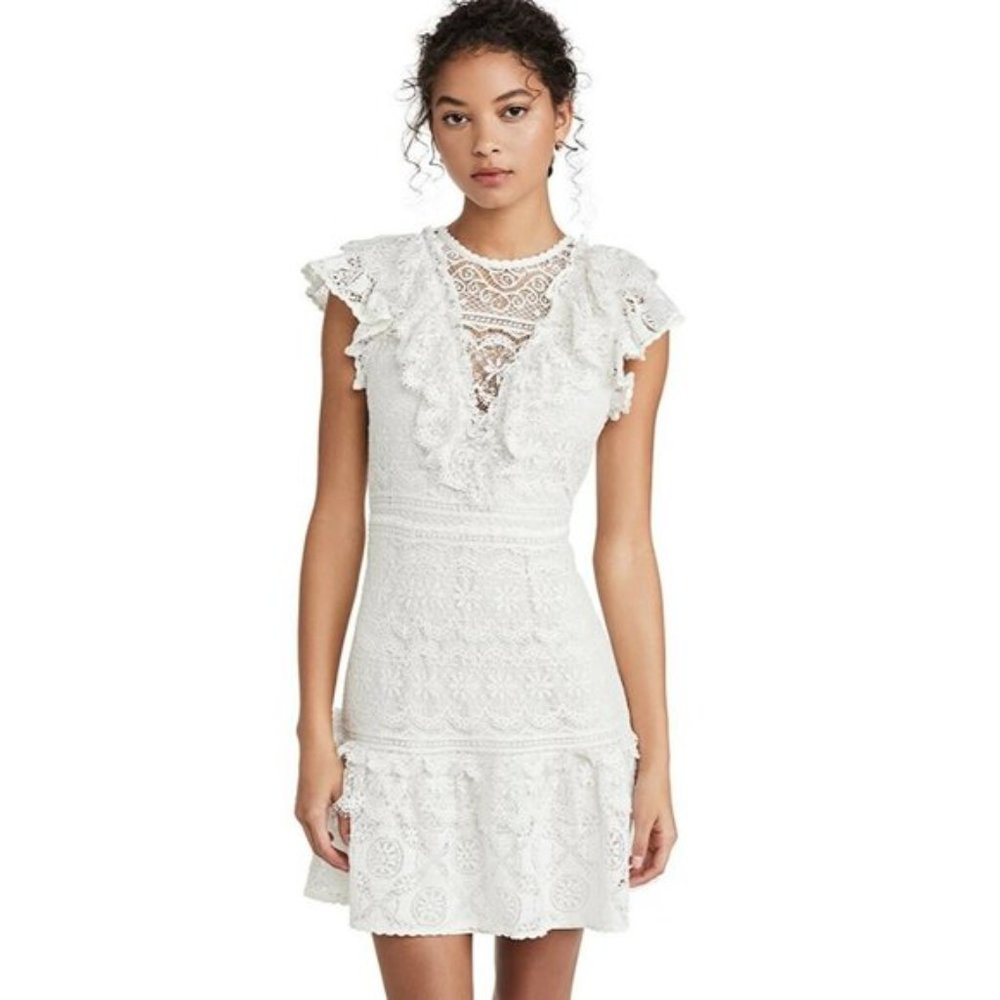 SAYLOR Maxie Dress White Victorian Lace Cotton